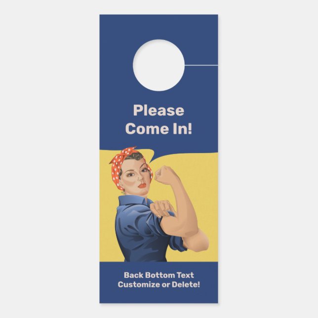 Aviso De Porta Rosie the Riveter (Verso)