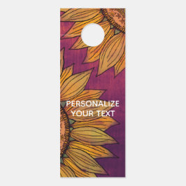 Aviso De Porta Roxo Vintage Floral Madeira Corrente Costeira Cost