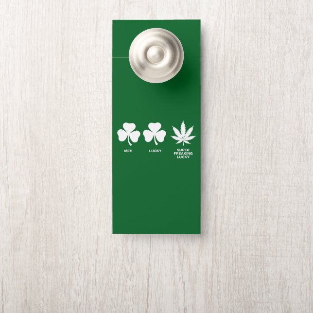Aviso De Porta Saint Patricks Funny Party for Cara (Na maçaneta)
