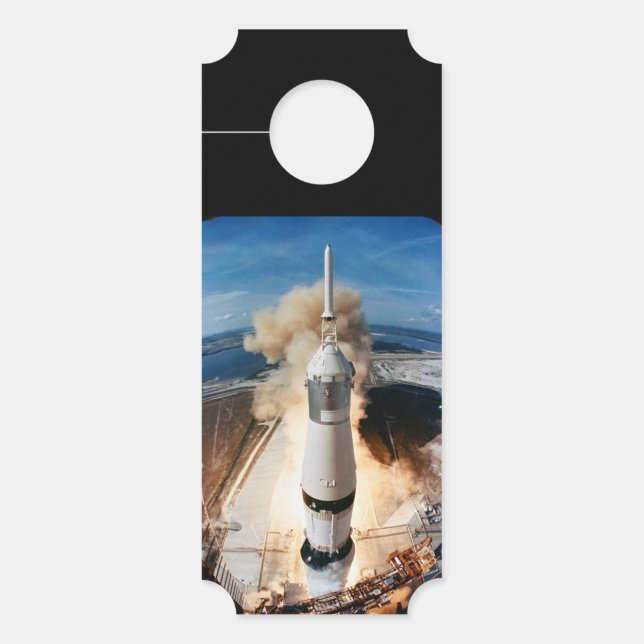 Aviso De Porta Saturn V Rocket launch 1969 Apollo Spacecraft (Frente)