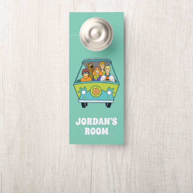 Aviso De Porta Scooby-Doo e a Máquina Misteriosa Gang | Adicionar (Na maçaneta)