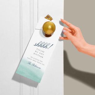 Aviso De Porta Seaglass Tides Weding Welcome/Do Not Disturb