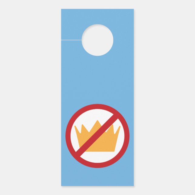 Aviso De Porta SEM KINGS! Azul Anti-Trump (Frente)