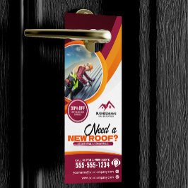 Aviso De Porta Serviço de Instalação de Reparos de Telhados Profi