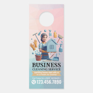 Aviso De Porta Serviço de Limpeza de Casa Moderna Serviço de Limp