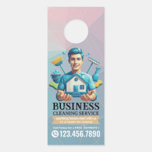 Aviso De Porta Serviço de Limpeza de Casa Moderna Serviço de Limp