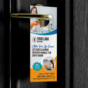 Aviso De Porta Serviço de Limpeza Doméstica e Escritório