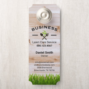 Aviso De Porta Serviço Rustic Barn Wood Lawn Care & Landscaping
