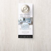 Serviços de Limpeza Modernos Azul Branco Elegantes