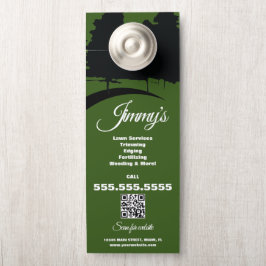 Aviso De Porta Serviços Modernos de Gramado LOGOTIPO Árvore EMPRE