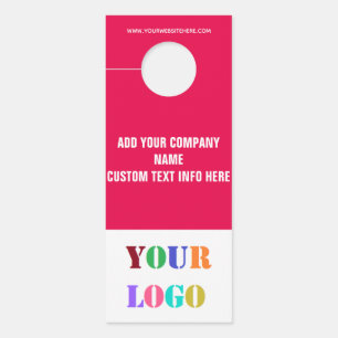 Aviso De Porta Seu Texto de Logo de Negócios Informações Marcas d