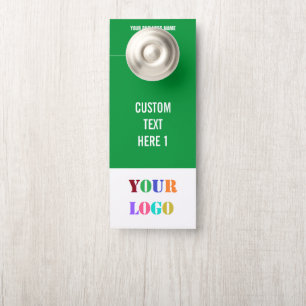 Aviso De Porta Seu texto de logotipo da empresa de design Modelo 