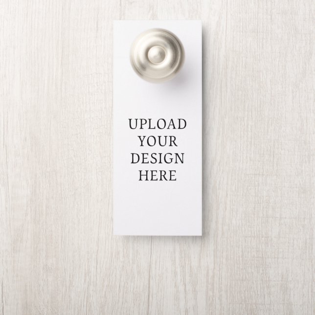 Aviso De Porta Seu Upload de Design (Na maçaneta)