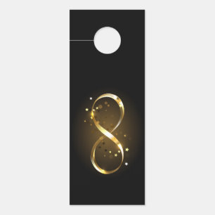 Aviso De Porta Símbolo Infinity do ouro