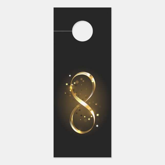 Aviso De Porta Símbolo Infinity do ouro (Frente)