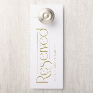 Aviso De Porta Simples Reservado para Casamento em Ouro Branco