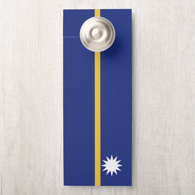 Aviso De Porta Sinalizador Nauru (Na maçaneta)