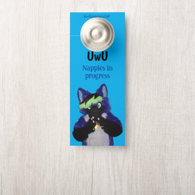 Aviso De Porta Sora nappies porta hanger (Na maçaneta)