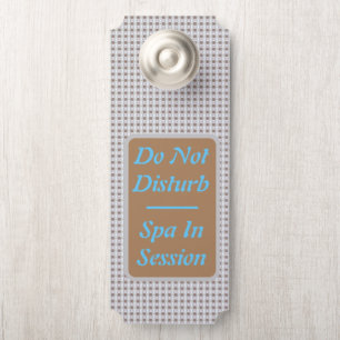 Aviso De Porta Spa Na Sessão Vertical Tan Chain Blue Diamond DH