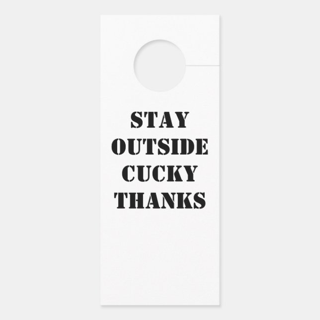 Aviso De Porta stay outside cucky (Verso)