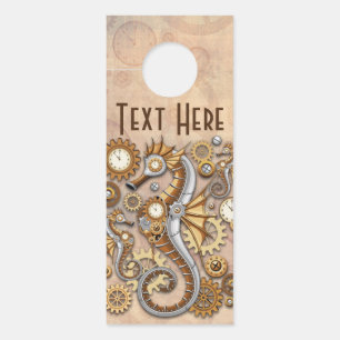 Aviso De Porta Steampunk Seacavalo Vintage Surreal Art