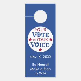 Aviso De Porta Sua Voz é seu Voto no Lembrete do Balote Pessoal