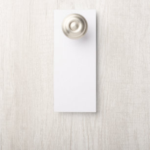 Aviso De Porta Suporte de Porta de Papel Branco