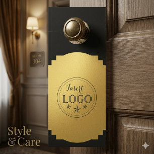 Aviso De Porta Suporte para Porta de Duas Faces com Código QR e L