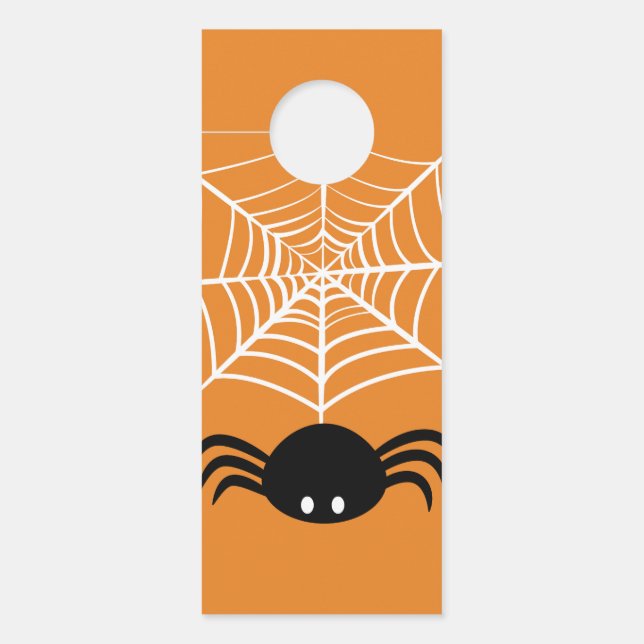 Aviso De Porta Teia de Aranha do Halloween (Frente)