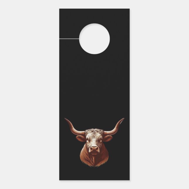 Aviso De Porta Texas Longhorn (Frente)