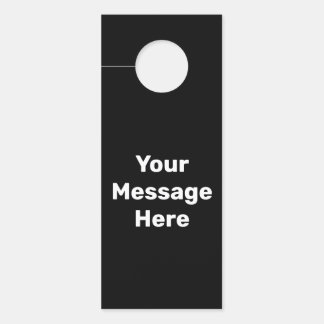 Aviso De Porta Texto preto e branco simples - Modelo de mensagem