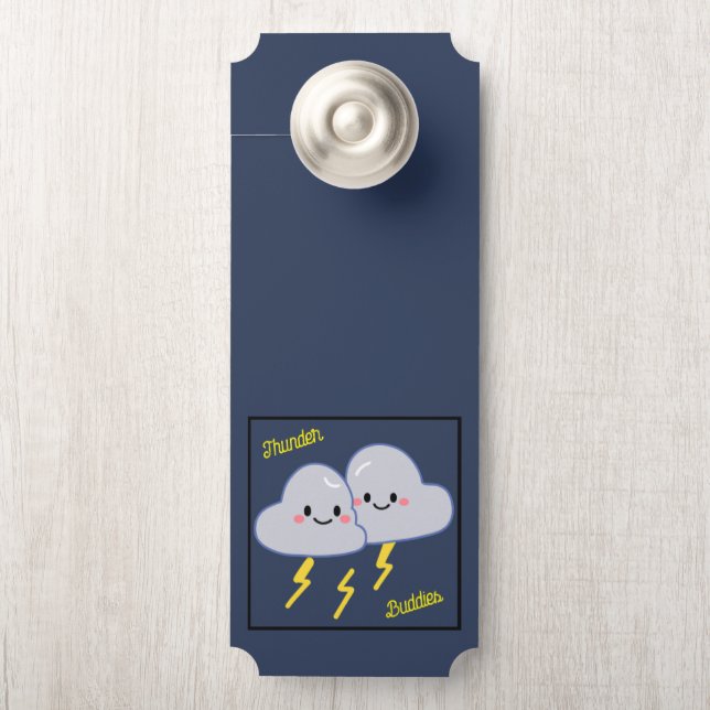 Aviso De Porta Thunder Buddies (Na maçaneta)