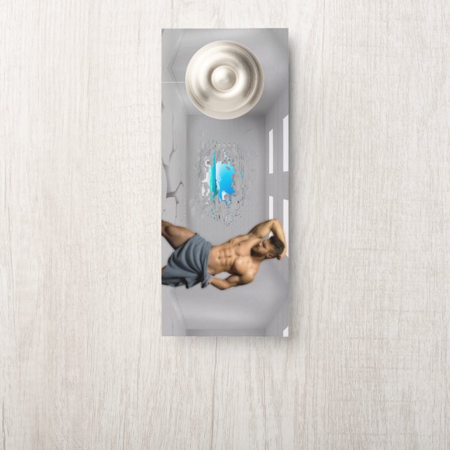 Aviso De Porta Toalha de Homem de SlipperyJoe quebrada parede bra (Na maçaneta)