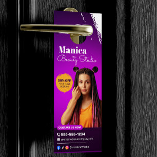 Aviso De Porta Tranças de Cabelo Africano Salão de Beleza Unhas M