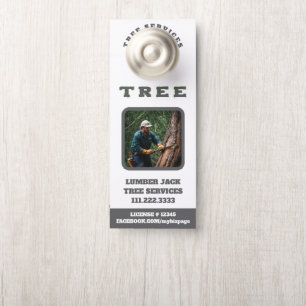Aviso De Porta *~* Tree ServicesLumber Jack QR Door