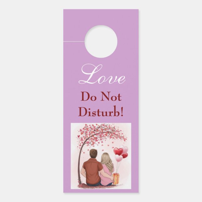 Aviso De Porta Valentine Couple Love Do Not Disturb (Frente)