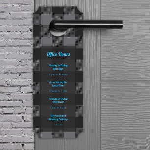 Aviso De Porta Verificação de Buffalo - Cinzas e Preto