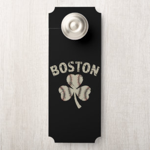 Aviso De Porta Vintage Boston Dia de São Patrício irlandês Shamro