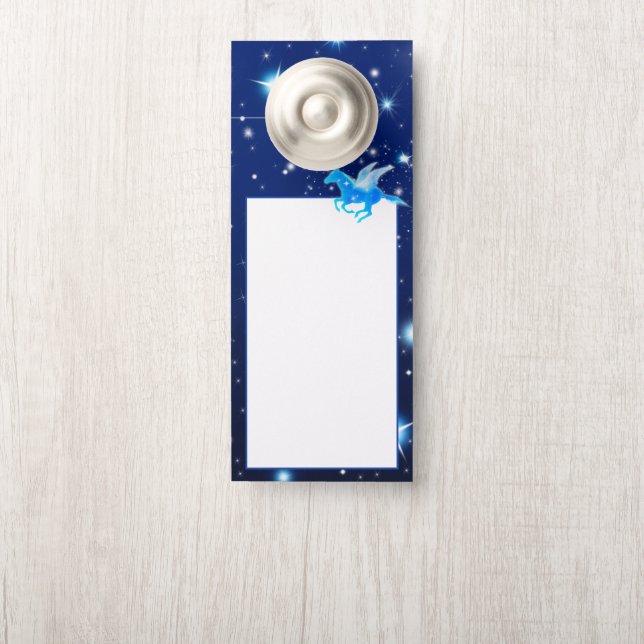 Aviso De Porta Voando Pegasus (Na maçaneta)