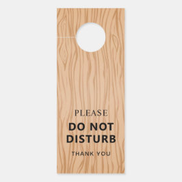 Aviso De Porta Welcome and Do Not Disturb Wood Pattern