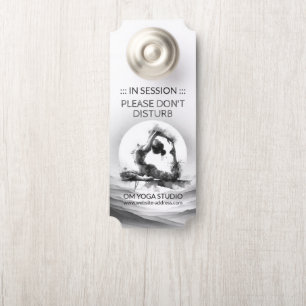 Aviso De Porta Yoga Reiki Pigeon Pose Watercolor, Rei Pigeon Com