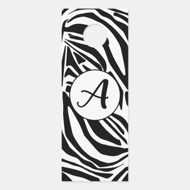 Aviso De Porta Zebra Pattern (Frente)