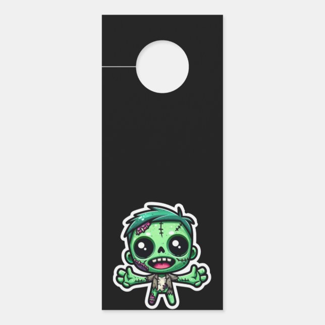 Aviso De Porta Zombie engraçado (Frente)