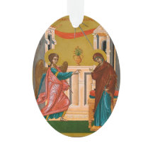 Aviso do ornamento de Theotokos