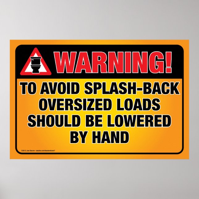 AVISO - Evite o Poster de Banheira Splash-Back (Frente)