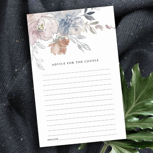 Aviso Floral De Cor De Água Chic Blush Para Casal (Criador carregado)