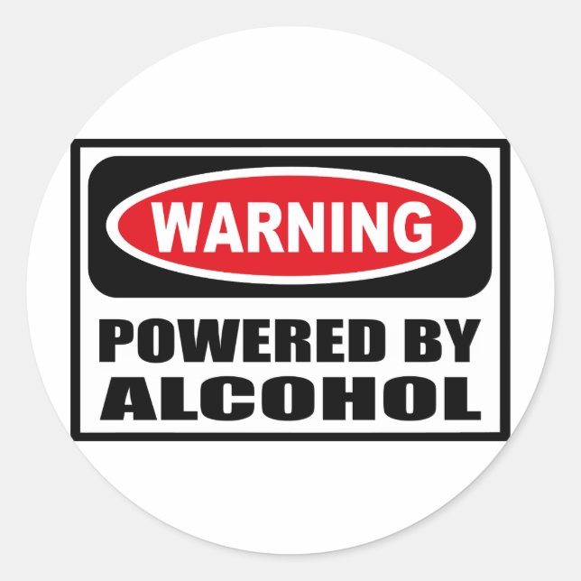 Aviso ligado por adesivo de álcool (Frente)