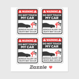 Aviso Não Toque no Meu Carro Adesivos de Vinil
