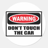 Aviso: Não toques no autocolante