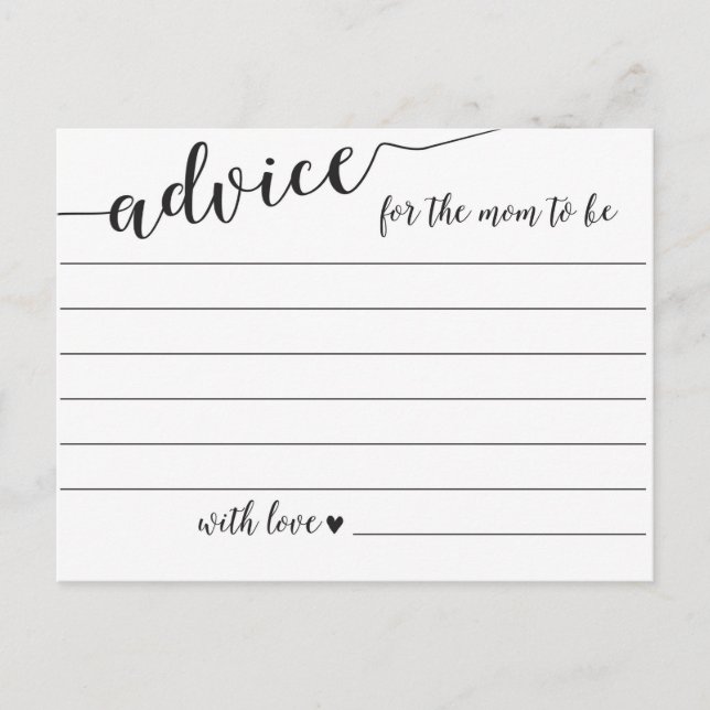 Aviso para a mãe ser um cartão de Chá de fraldas (Frente)